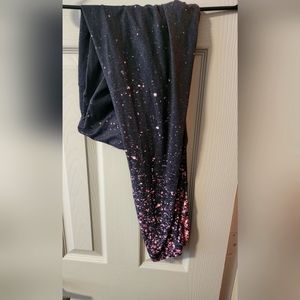 Black & Pink Athletic Leggings Size M